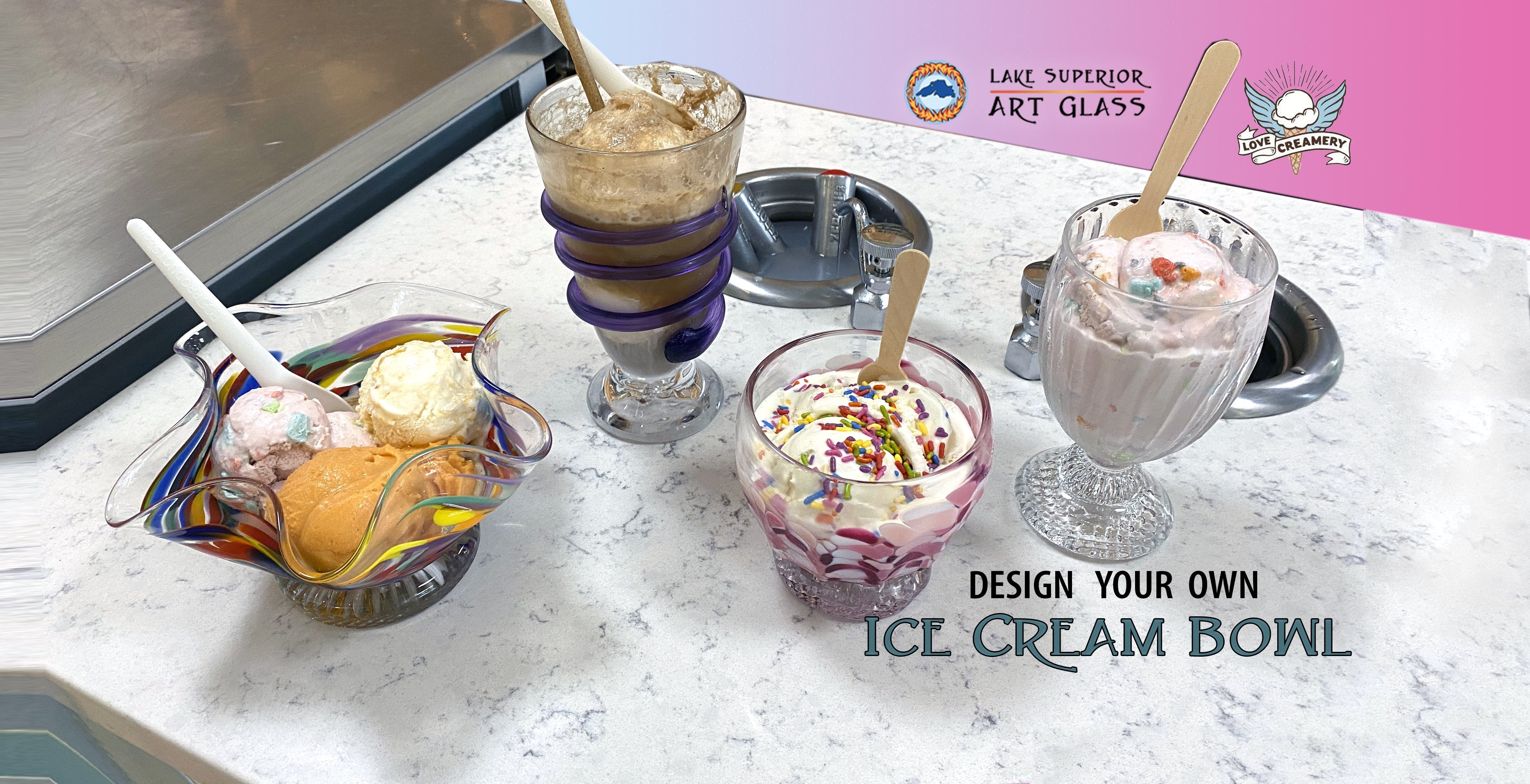 Design Your Own Ice Cream Bowl – Lake Superior Art Glass