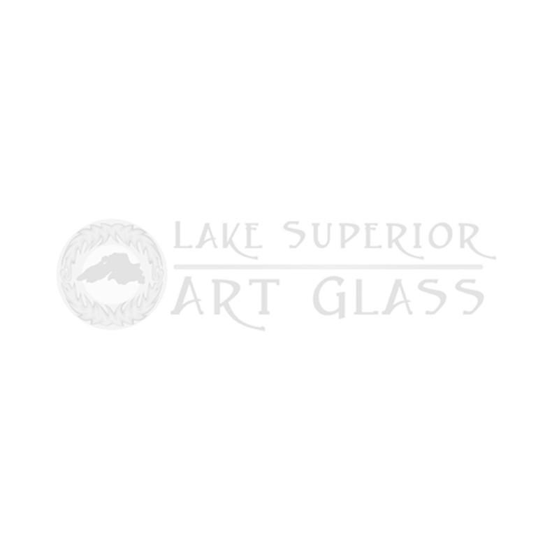 Middle Blue Candy Cane – Lake Superior Art Glass