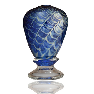 AH  Fishnet Silver Cobalt Vase