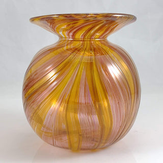 Feather Rake Vases-Lake Superior Art Glass-black and white,blue,collectable,frit,gift,green,light blue,mother's day,mothers,one of a kind,orange,pink,rake,red,summer,teal,unique,urn,vase,vessel,white