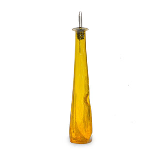 Crackle Glass Olive Oil Bottle
