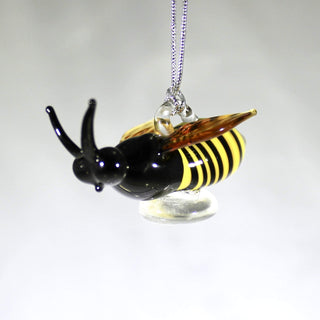 Bee Ornament-Dynasty Gallery-bee,bird,bird watcher,birder,blue,blue jay,cardinal,decorative,dichro,honey bee,minnesota,mohawk,ornament,Ornaments