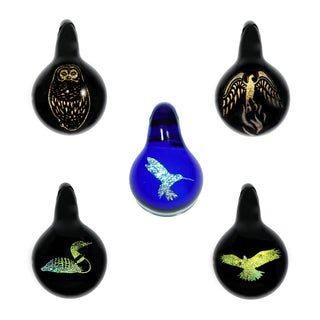 Bird Image Pendants - Lake Superior Art Glass