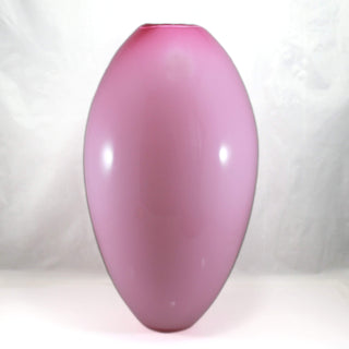 Color Fade Pink Vase-Jake Speich-aqua,art glass,blue,clouds,flower vase,glass,high end,mountains,pink,sea scape,teal,vessel,water