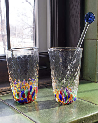 Confetti Glassware-Lake Superior Art Glass-art glass,colorful,confetti,Cup,cups,Drinkware,duluth,Functional,glass art,glass tumbler,glass tumblers,home,kitchen,pint,rainbow,tableware,tumblers,water