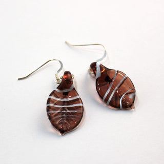 Glass Leaf Earrings - Lake Superior Art Glass