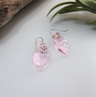 Glass Leaf Earrings - Lake Superior Art Glass