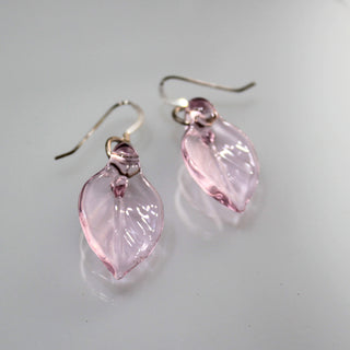 Glass Leaf Earrings - Lake Superior Art Glass