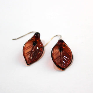 Glass Leaf Earrings - Lake Superior Art Glass