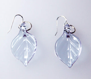 Glass Leaf Earrings - Lake Superior Art Glass
