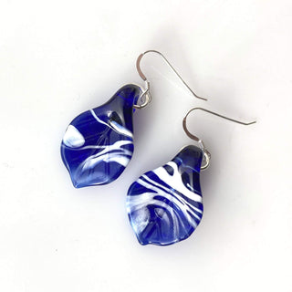 Glass Leaf Earrings - Lake Superior Art Glass