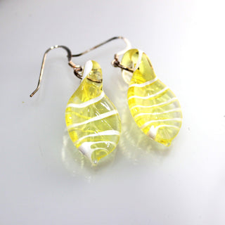 Glass Leaf Earrings - Lake Superior Art Glass