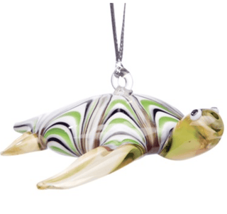 Green Sea Turtle Ornament - Lake Superior Art Glass