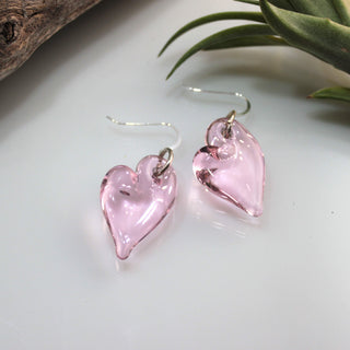 Heart Earrings - Lake Superior Art Glass