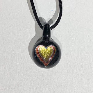 Heart Image Pendant - Lake Superior Art Glass