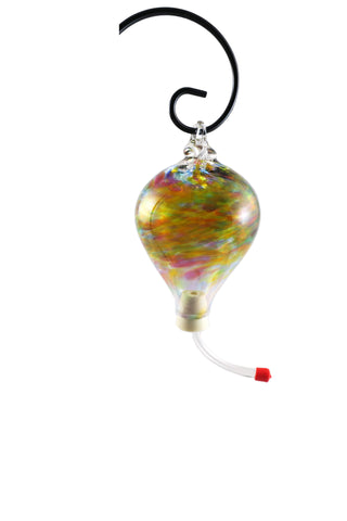 Multi Color Blown Glass Hummingbird Feeders - Lake Superior Art Glass