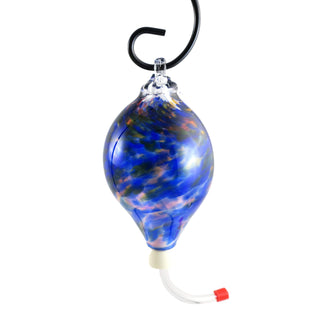 Blue Blown Glass Hummingbird Feeder - Lake Superior Art Glass