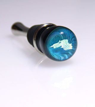 Lake Superior Bottle Stopper - Lake Superior Art Glass