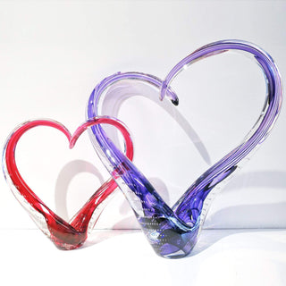 Love Heart Sculpture - Lake Superior Art Glass