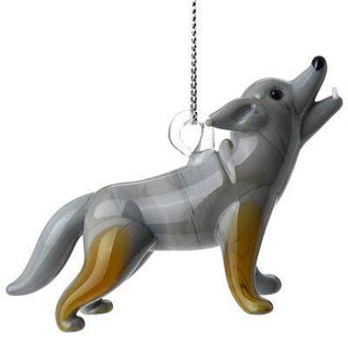 Wolf Ornament-Dynasty Gallery-canada,decorative,howl,hunt,hunter,minnesota,north,north woods,northshore,northwoods,ornament,Ornaments,wisconsin,wolf