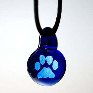 Paw Print Pendant - Lake Superior Art Glass