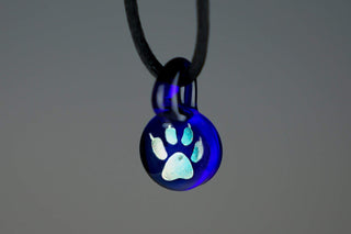 Paw Print Pendant - Lake Superior Art Glass