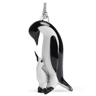 Penguin and Baby Ornament-Dynasty Gallery-crab,daughter,decorative,emperor,father,gecko,hermit,lizard,ornament,Ornaments,penguin