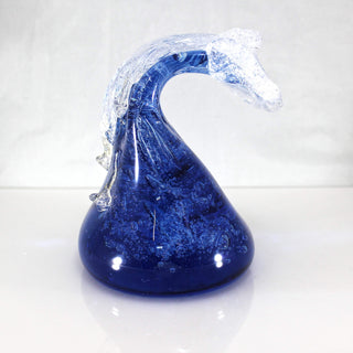 Recycled Glass Wave Sculptures - Lake Superior Art Glass