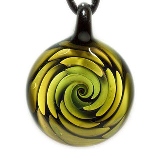 Round Signature Pendant - Lake Superior Art Glass