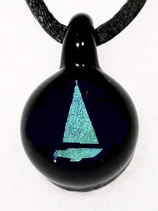 Sailboat Pendant - Lake Superior Art Glass