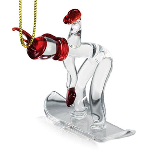 Snowboarder Ornament - Lake Superior Art Glass