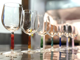 Spectrum Wine Goblets - Lake Superior Art Glass