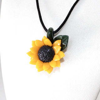 Sunflower Pendant - Lake Superior Art Glass