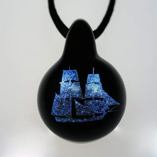 Tall Ship Pendant - Lake Superior Art Glass