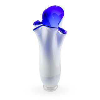 Vailed Blue Vase - Lake Superior Art Glass