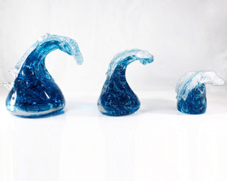 Wave Sculptures - Lake Superior Art Glass
