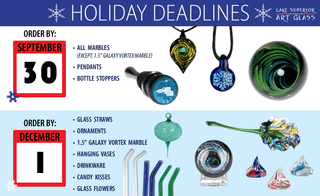 Holiday Deadlines 2019 | Lake Superior Art Glass