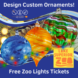Design Custom Ornaments! + Lake Superior Zoo Lights!