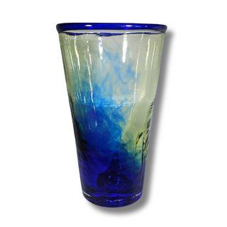 Blue Lipped Pint Glass - Pete Chmelik