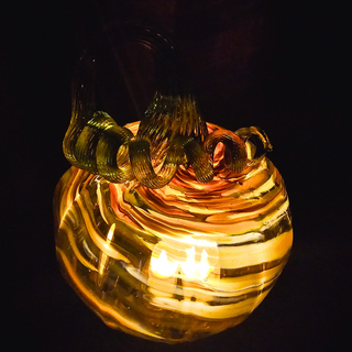 Handcrafted Illuminated Glass Pumpkin