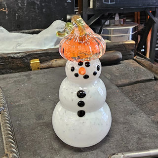 Pumpkin Hat Snowman