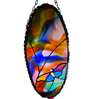 Oval Dichroic Beveled Butterfly