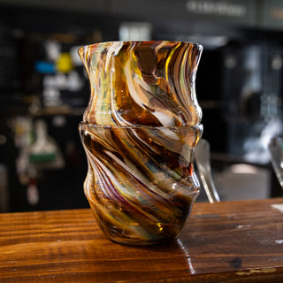 agate nesting cups by glass artist jake speich