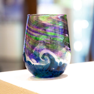 Limited Edition Northern Lights Stemless Wave Goblet