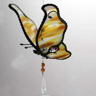 3D Stained Glass Butterfly-Julie Rutherford-butterfly,dragonfly,glass art,stained glass,suncatcher