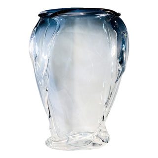 Steel Blue Splash Vase