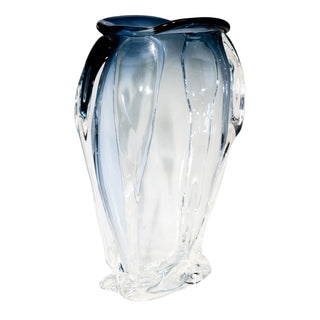 Steel Blue Splash Vase