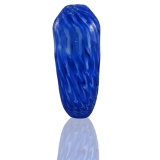 Tall Premium Flat Bottle Blue Vase