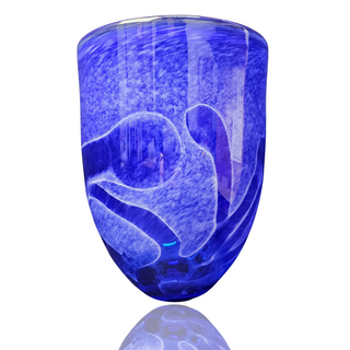 Anthony Scorza Cobalt Blue Open Vase With Organic Forms