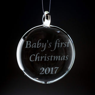 Baby's First Christmas Ornament - Lake Superior Art Glass